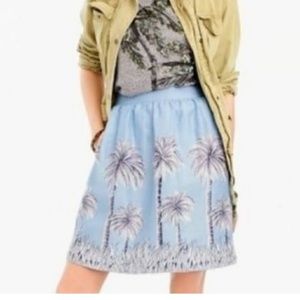 J. Crew Palm Tree Skirt EUC